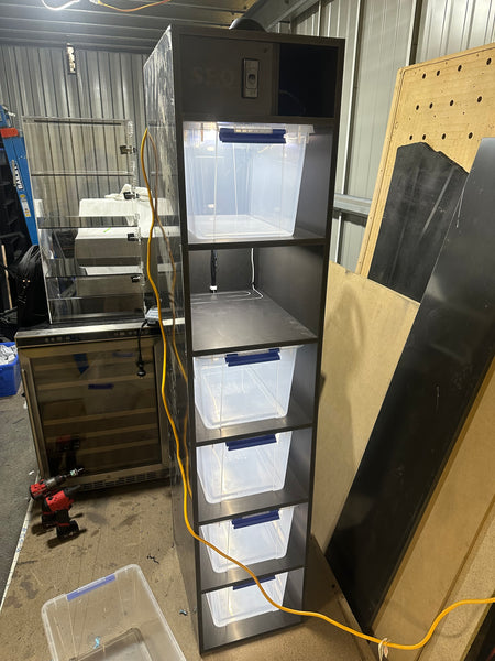 4 bay PVC snake Rack